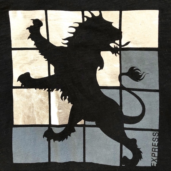 Men’s Express Black Graphic Short Sleeve Tee Large - Picture 3 of 5